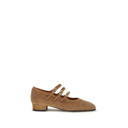 Ballet Flat Shoes by Carel Paris for women in bos taurus calf suede leather beige features an statuesque silhouette from the Hug Women's Bos Taurus Calf Suede Leather Ballet Flat Shoes collection, showcasing a and a statuesque for a statuesque look.