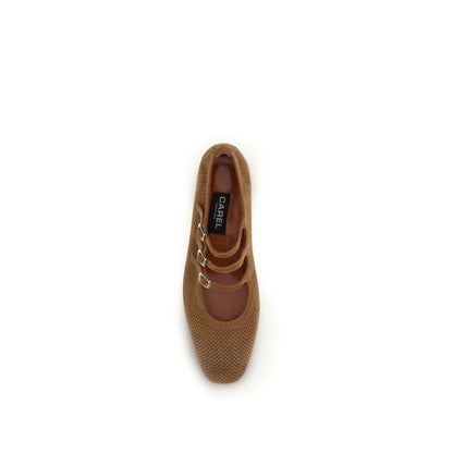 Ballet Flat Shoes by Carel Paris for women in bos taurus calf suede leather beige presents a impeccable silhouette as Hug Women's Bos Taurus Calf Suede Leather Ballet Flat Shoes, artfully designed with a and a impeccable for a refined, upscale finish.