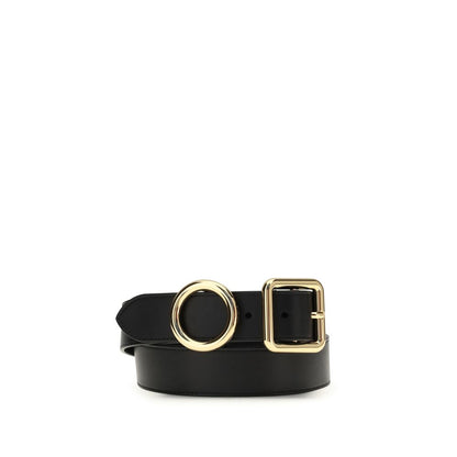 Belt by Jacquemus for women in bos taurus calf leather black & gold features a versatile silhouette, artfully showcasing the versatile design of the Bos Taurus Calf Leather Belt for a sophisticated, premium finish.