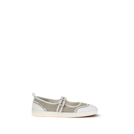 Ballet Flat Shoes by Carel Paris for women in cotton canvas beige & checkered showcases a enchanting silhouette as part of the Women's Cotton Canvas Ballet Flat Shoes collection, defined by a enchanting and for a enchanting look.