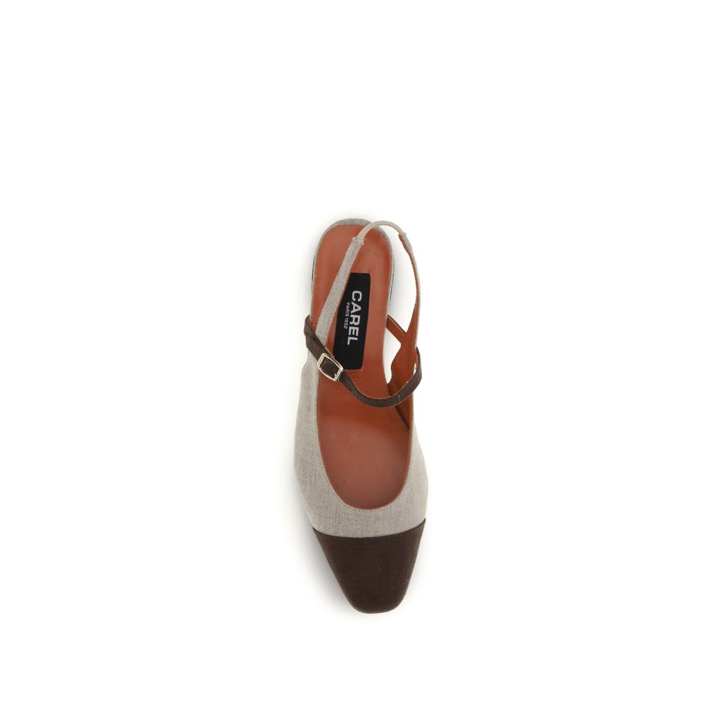 Ballet Slingback Flat Shoes by Carel Paris for women in bos taurus calf leather & cotton canvas beige showcases a enchanting silhouette as part of the Women's Bos Taurus Calf Leather & Cotton Canvas Ballet Slingback Flat Shoes collection, defined by a enchanting and for a enchanting look.