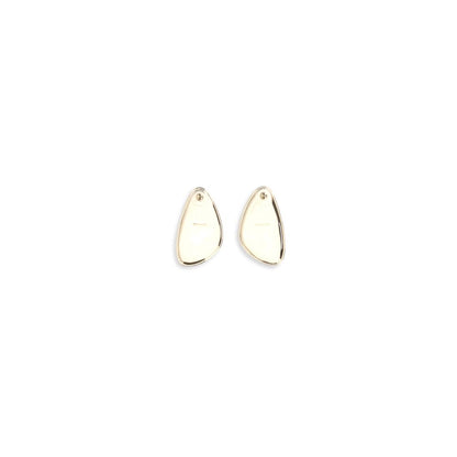 Earrings by Self-Portrait for women in bos taurus calf suede leather gold showcases a captivating silhouette, featuring an captivating from the Women's Gold Brass & Crystal Earrings collection for a captivating finish.