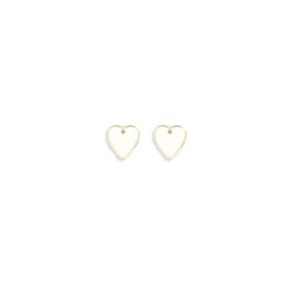 Earrings by Self-Portrait for women in denim cotton gold features an ornate stud from the Heart Women's Stud Gold Brass Earrings collection, showcasing a ornate finish that embodies sophisticated luxury.