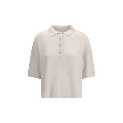 Sweater by Allude for women in cashmere cream showcases a downtown chic silhouette, artfully finished with a downtown chic and for a sophisticated, high-end look.