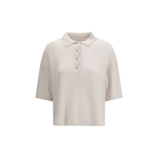 Sweater by Allude for women in cashmere cream showcases a downtown chic silhouette, artfully finished with a downtown chic and for a sophisticated, high-end look.