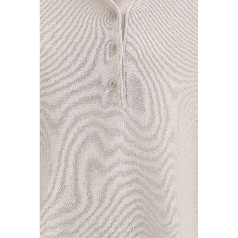 Sweater by Allude for women in cashmere cream showcases a downtown chic silhouette, artfully finished with a downtown chic and for a sophisticated, high-end look.