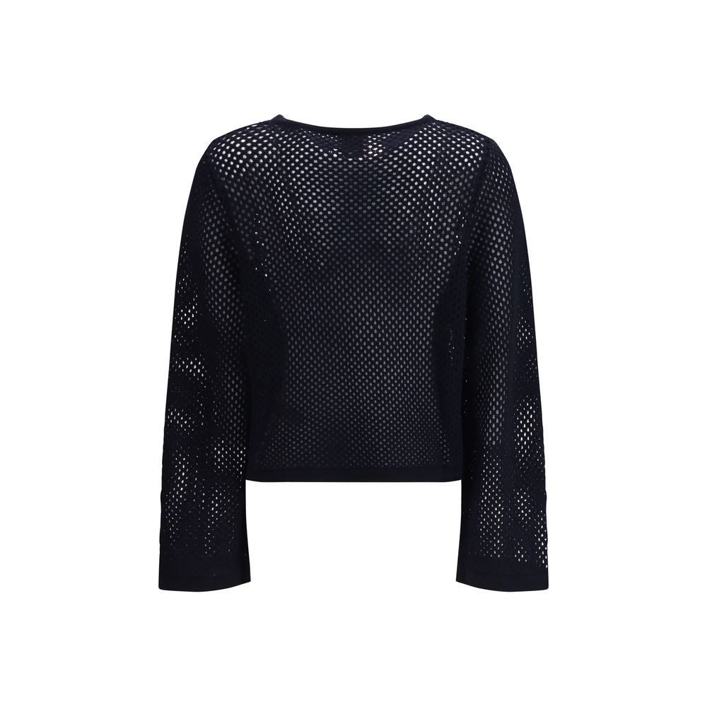 Sweatshirt by Allude for women in cashmere virgin wool blue features an exquisite silhouette, showcasing and boat neckline details for a exquisite look.