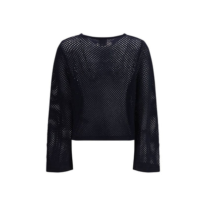 Sweatshirt by Allude for women in cashmere virgin wool blue features an exquisite silhouette, showcasing and boat neckline details for a exquisite look.