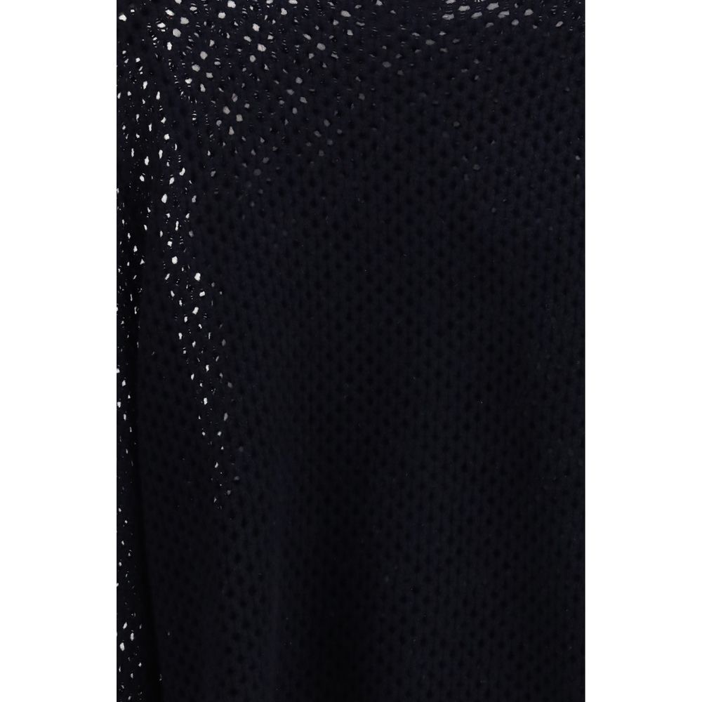 Sweatshirt by Allude for women in cashmere virgin wool blue showcases a slouchy chic silhouette, artfully detailed with a slouchy chic and for a slouchy chic finish.