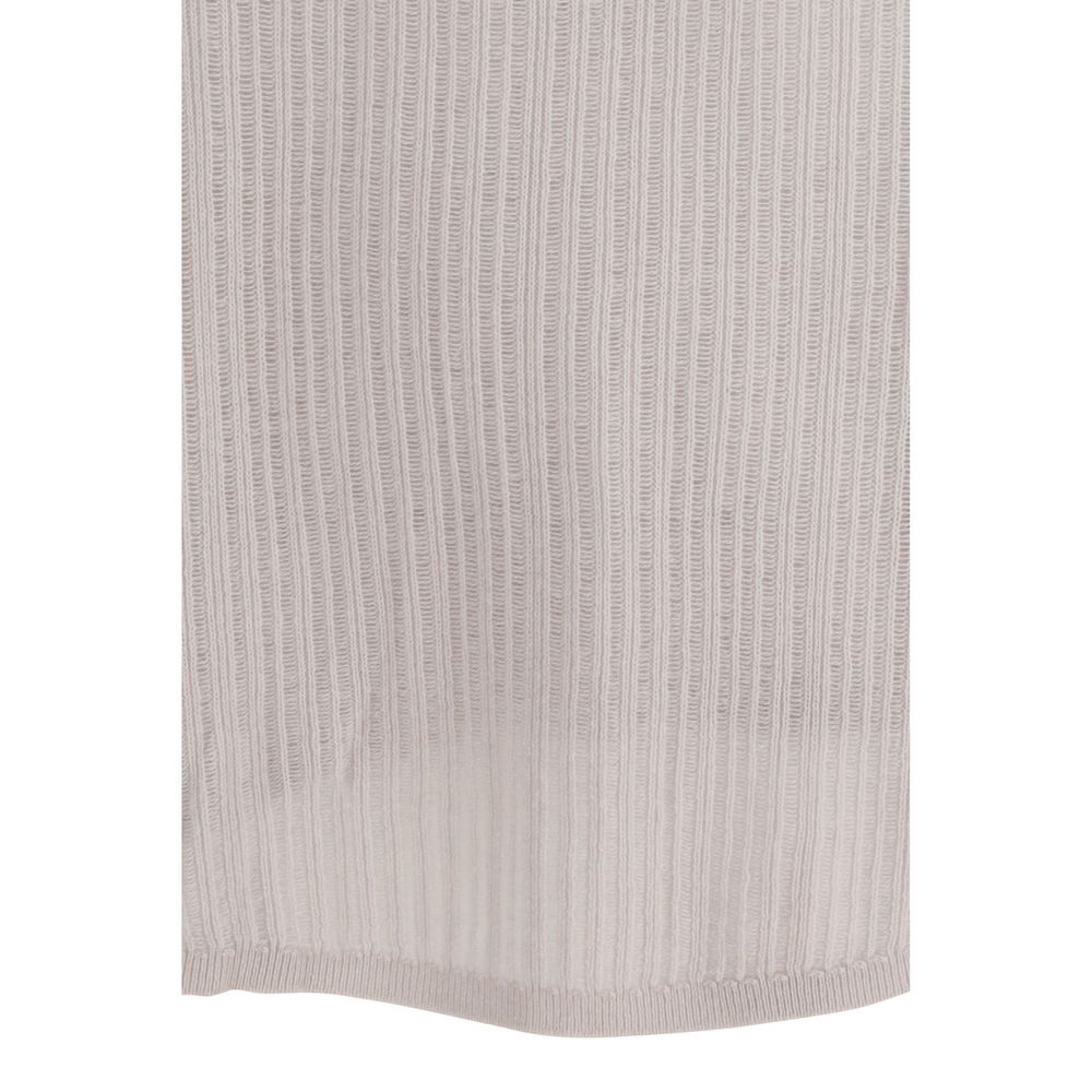 Sweater by Allude for women in cashmere white features an tactile silhouette, showcasing a sophisticated and tactile for a refined finish.