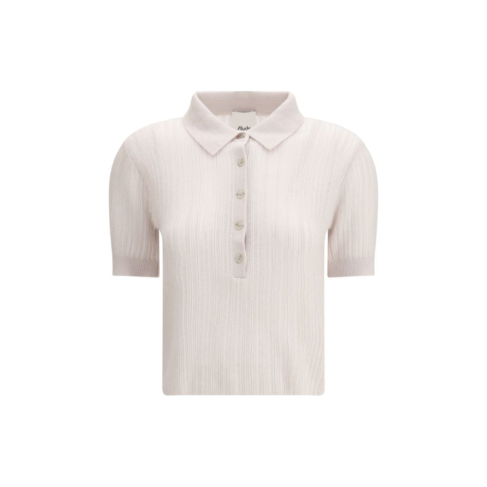 Sweatshirt by Allude for women in cashmere & capra leather cream features an provocated silhouette, detailed with a provocated and a refined for a sophisticated aesthetic.