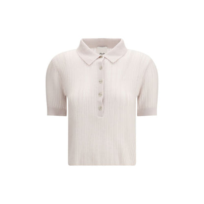Sweatshirt by Allude for women in cashmere & capra leather cream features an provocated silhouette, detailed with a provocated and a refined for a sophisticated aesthetic.