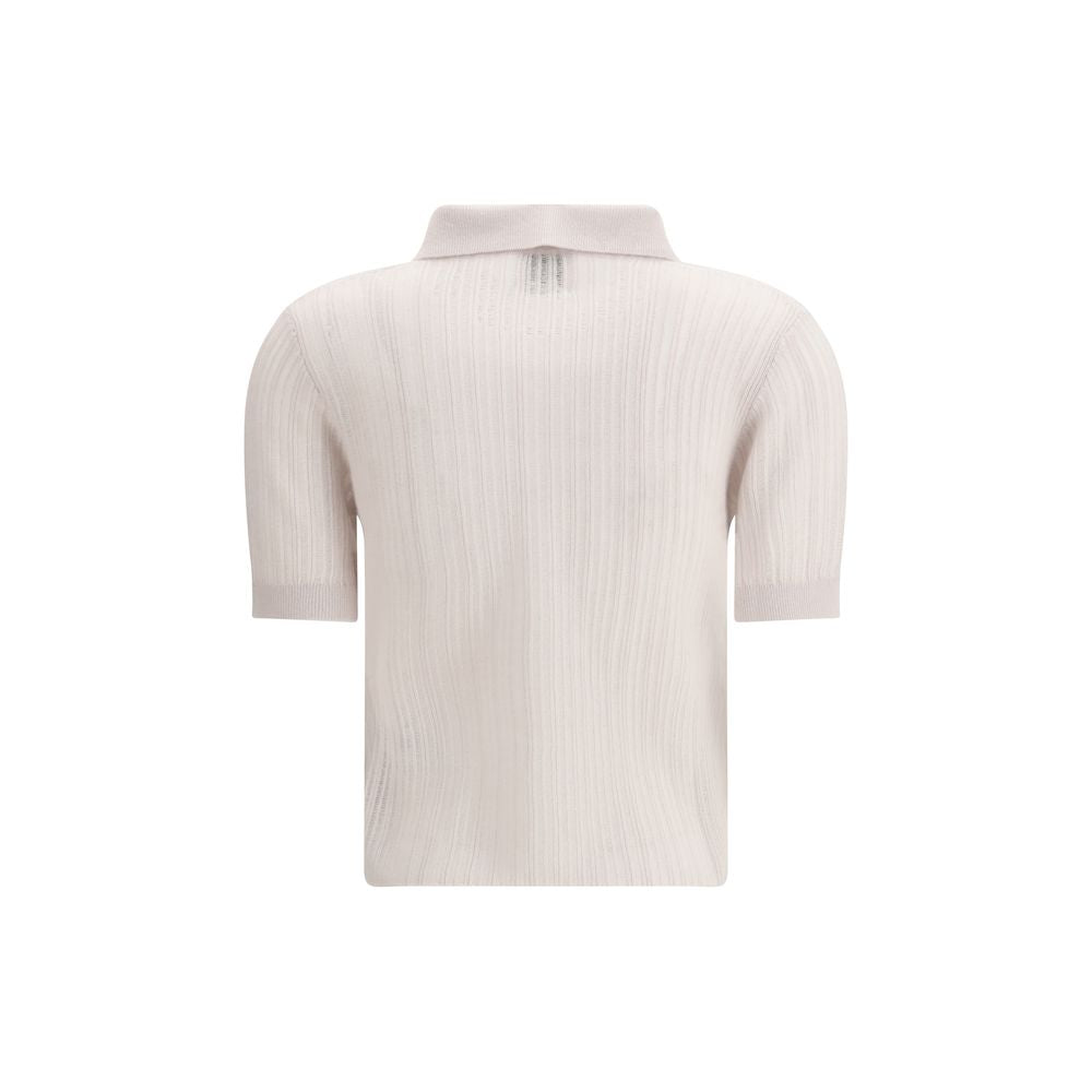 Sweatshirt by Allude for women in cashmere & capra leather cream features an enviable silhouette, showcasing a premium and refined for a truly enviable finish.