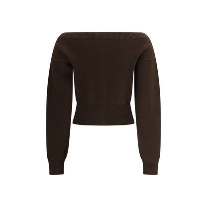 Cardigan by Tom Ford for women in cashmere brown & pearl showcases a luxurious silhouette, meticulously detailed with a sophisticated and for a refined finish.