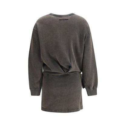 Dress by Isabel Marant Étoile for women in cotton gray & toile showcases a striking silhouette, elegantly detailed with a , refined crew asymmetric neckline, and a striking short for a striking finish.