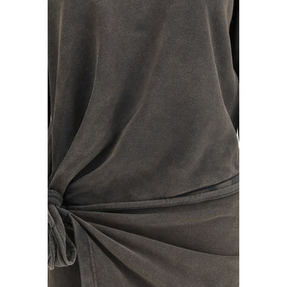 Dress by Isabel Marant Étoile for women in cotton gray & toile features an magnificent silhouette, artfully detailed with a magnificent crew asymmetric neckline and that flows into an magnificent short.