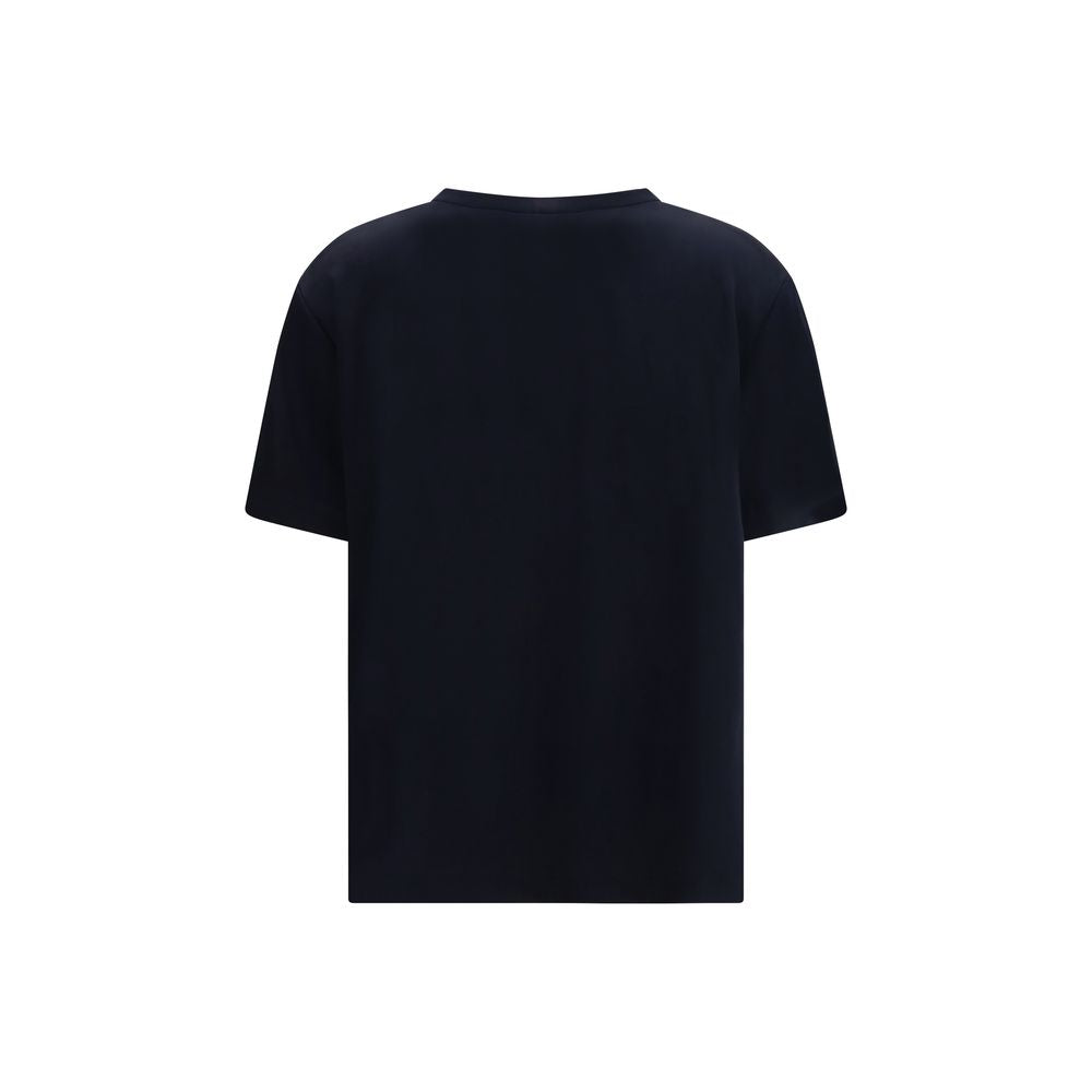 T-Shirt by Fabiana Filippi for women in acetate & viscose blue & signature showcases a dramatic silhouette, elegantly detailed with a dramatic v-neck neckline and for a truly dramatic finish.