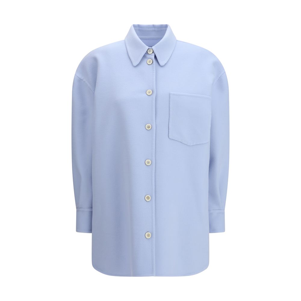 Shirt by Fabiana Filippi for women in wool light-blue presents a discerning silhouette, showcasing a sophisticated and long-sleeve for a truly discerning finish.