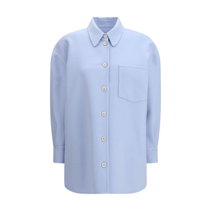 Shirt by Fabiana Filippi for women in wool light-blue presents a discerning silhouette, showcasing a sophisticated and long-sleeve for a truly discerning finish.