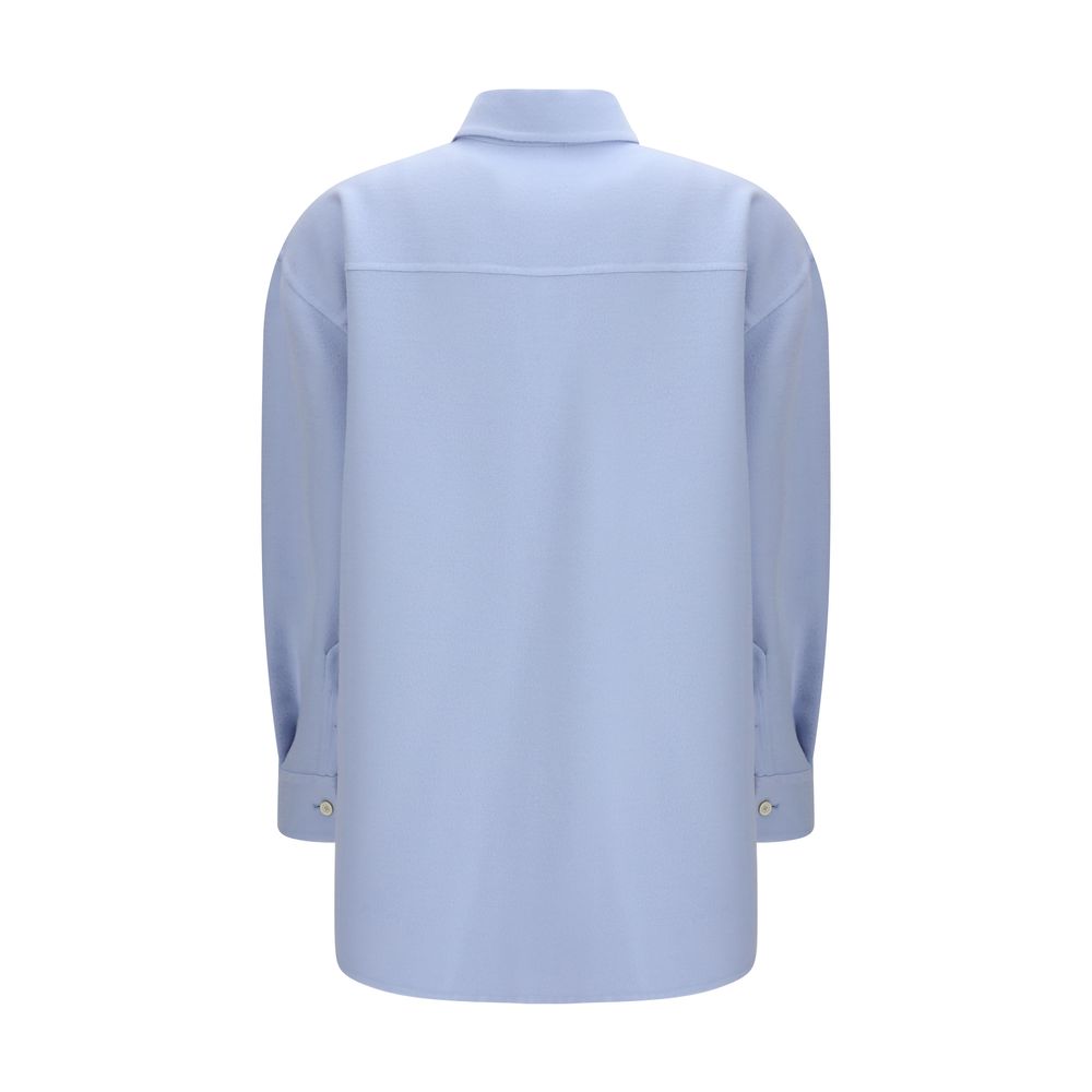 Shirt by Fabiana Filippi for women in wool light-blue showcases a sublime silhouette, artfully detailed with a sublime and for a sophisticated, sublime finish.