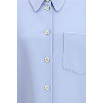 Shirt by Fabiana Filippi for women in wool light-blue showcases a sleek silhouette, elegantly detailed with a sleek and for a sleek finish.