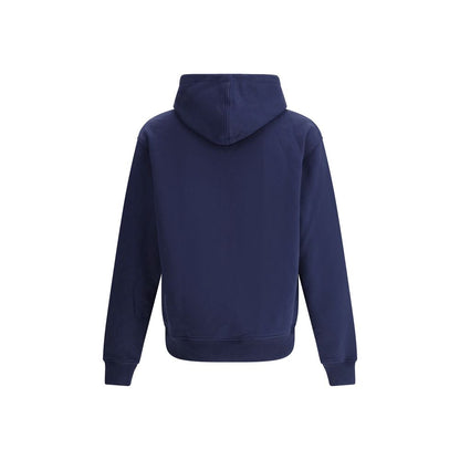 Ami Paris Men's Relaxed Fit Regular Cotton Sweatshirt Hoodie - Blue