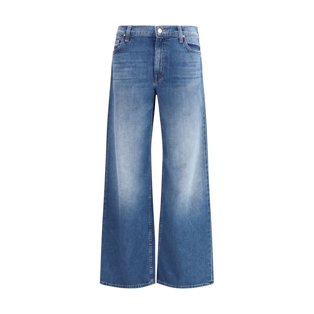 Jeans by Mother Denim for women in cotton denim blue presents a refined pantology silhouette, artfully defined by a refined pantology flared & regular-fit, long, and a sophisticated .