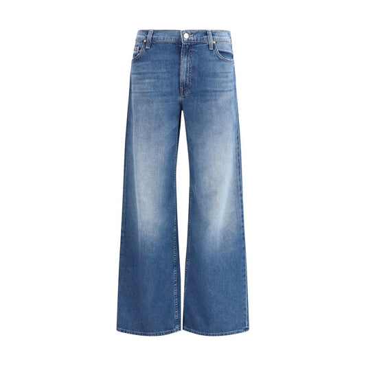 Jeans by Mother Denim for women in cotton denim blue presents a refined pantology silhouette, artfully defined by a refined pantology flared & regular-fit, long, and a sophisticated .