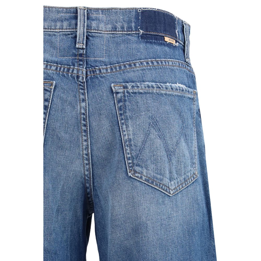 Jeans by Mother Denim for women in cotton denim blue features a refined silhouette with a refined flared & regular-fit, defined by a and a refined long for a refined finish.