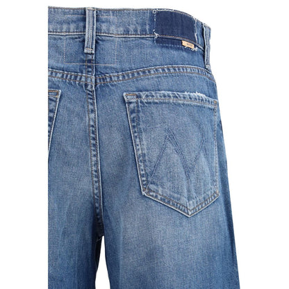 Jeans by Mother Denim for women in cotton denim blue features a refined silhouette with a refined flared & regular-fit, defined by a and a refined long for a refined finish.