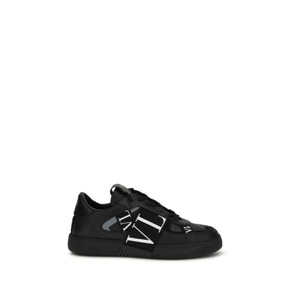 Valentino Garavani Men's Low Top Bos Taurus Calf Leather Sneakers - Black