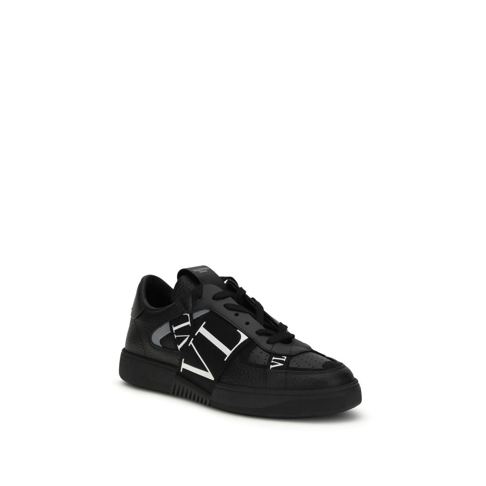 Valentino Garavani Men's Low Top Bos Taurus Calf Leather Sneakers - Black