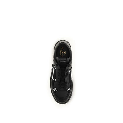 Valentino Garavani Men's Low Top Bos Taurus Calf Leather Sneakers - Black