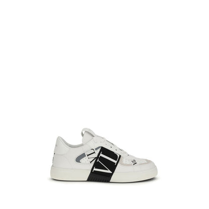 Valentino Garavani Men's Low Top Bos Taurus Calf Suede Leather Sneakers - White