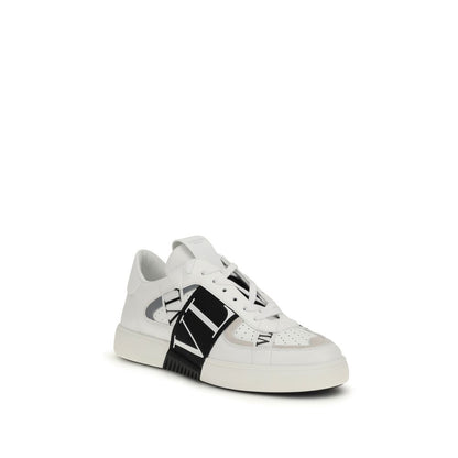 Valentino Garavani Men's Low Top Bos Taurus Calf Suede Leather Sneakers - White