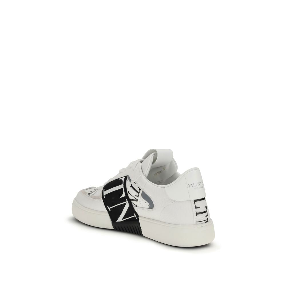 Valentino Garavani Men's Low Top Bos Taurus Calf Suede Leather Sneakers - White