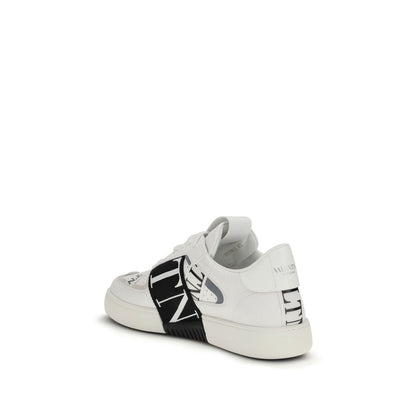 Valentino Garavani Men's Low Top Bos Taurus Calf Suede Leather Sneakers - White