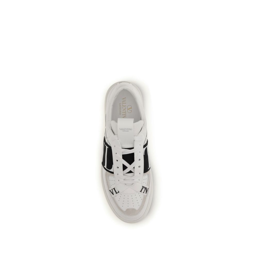 Valentino Garavani Men's Low Top Bos Taurus Calf Suede Leather Sneakers - White