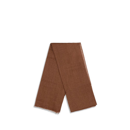 Scarf by Brunello Cucinelli for women in polyamide silk cashmere & capra leather brown presents a effortlessly chic silhouette, artfully capturing the essence of the effortlessly chic Polyamide Silk Cashmere & Capra Leather Scarf design for a sophisticated look.