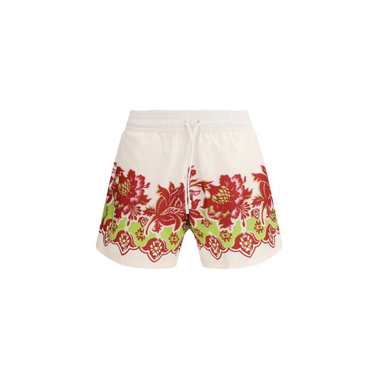 Swim Shorts by Etro for men in polyester multicolor, floral, signature & print features a resort ready silhouette, capturing the beach-ready style of the Pegaso Men's Polyester Swim Shorts collection.