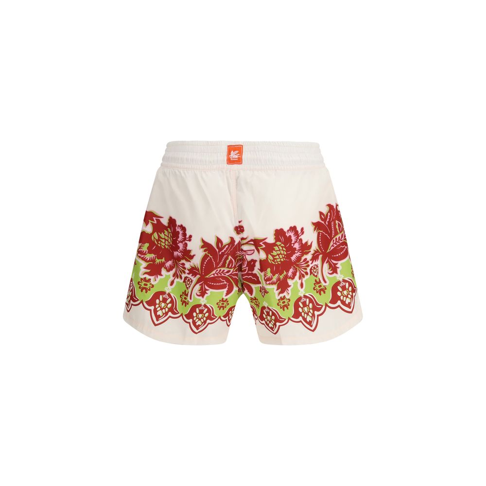 Swim Shorts by Etro for men in polyester multicolor, floral, signature & print showcases a contemporary silhouette, artfully capturing the essence of the contemporary Pegaso Men's Polyester Swim Shorts design for a sophisticated look.