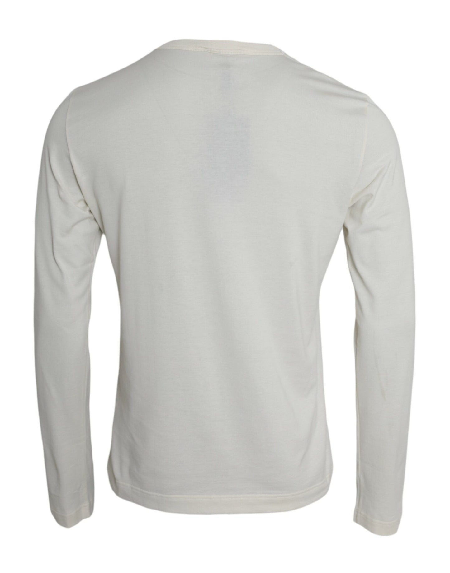 This Sweater by Dolce & Gabbana for men in cotton white presents a understated silhouette, featuring a sophisticated round neckline and for a understated finish.