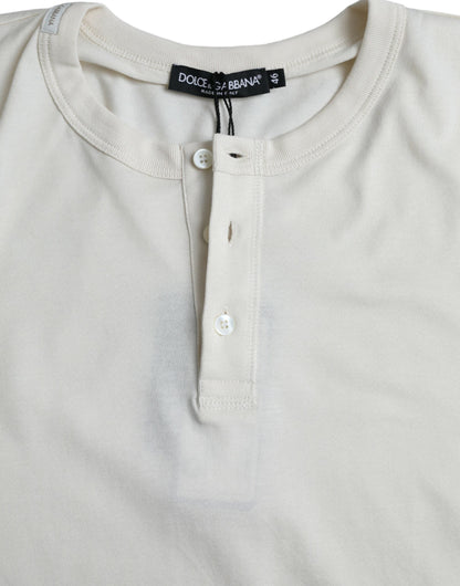 Sweater by Dolce & Gabbana for men in cotton white features an polished silhouette, showcasing refined and a sophisticated for a truly polished finish.
