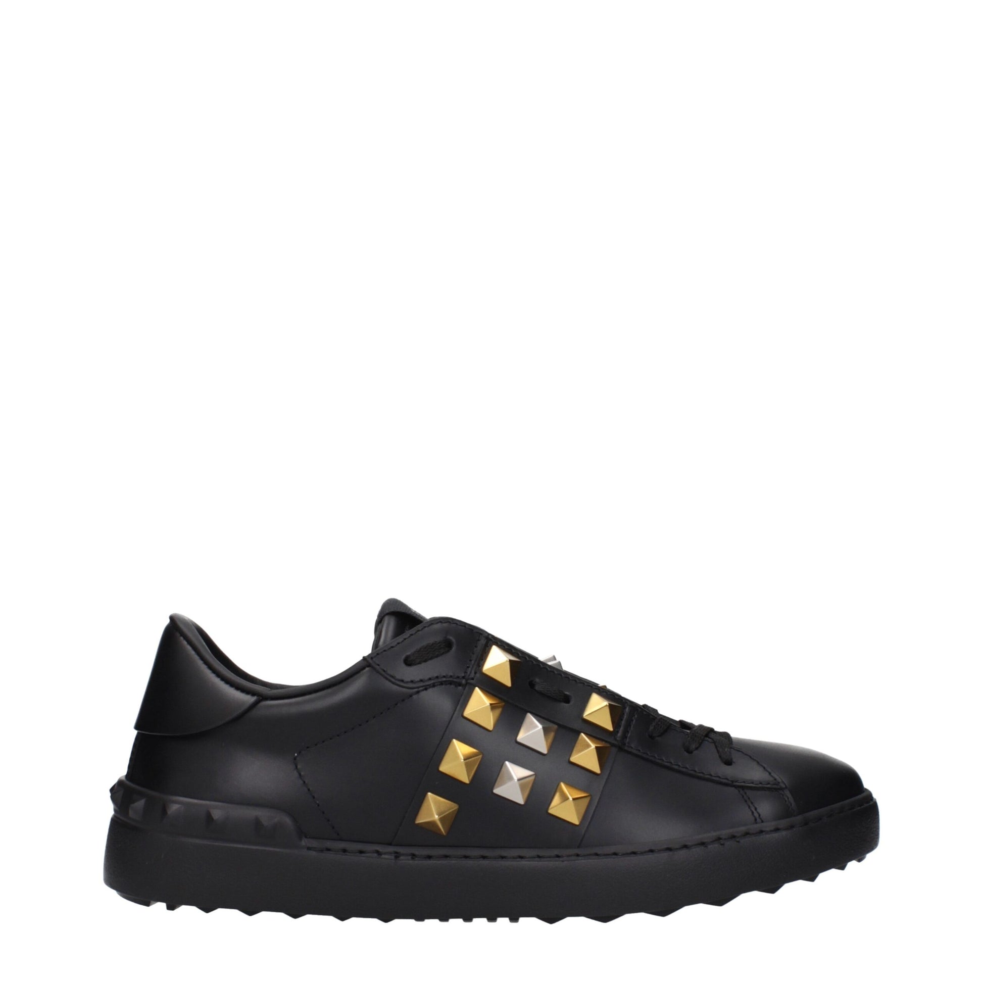 Sneakers by Valentino Garavani for men in leather black presents a on trend silhouette from the Men's Fashion Leather Sneakers collection, showcasing a on trend fashion style for an elevated aesthetic.