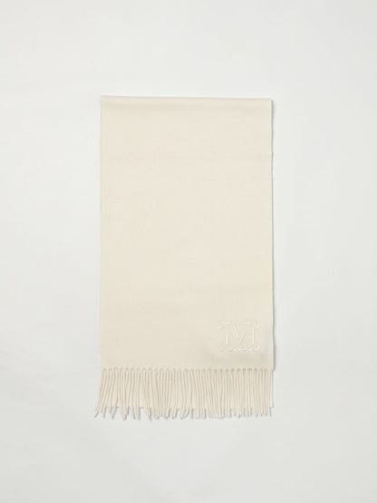 Scarf by Max Mara for women in cashmere white presents a effortlessly chic silhouette, artfully capturing the essence of the effortlessly chic Cashmere Scarf design for a sophisticated look.