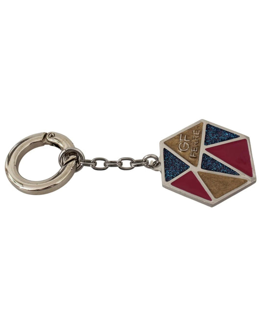 Keychain by Ferre for men in steel blue, red & yellow exhibits a distinguished aesthetic, beautifully coordinating with and elements while highlighting .