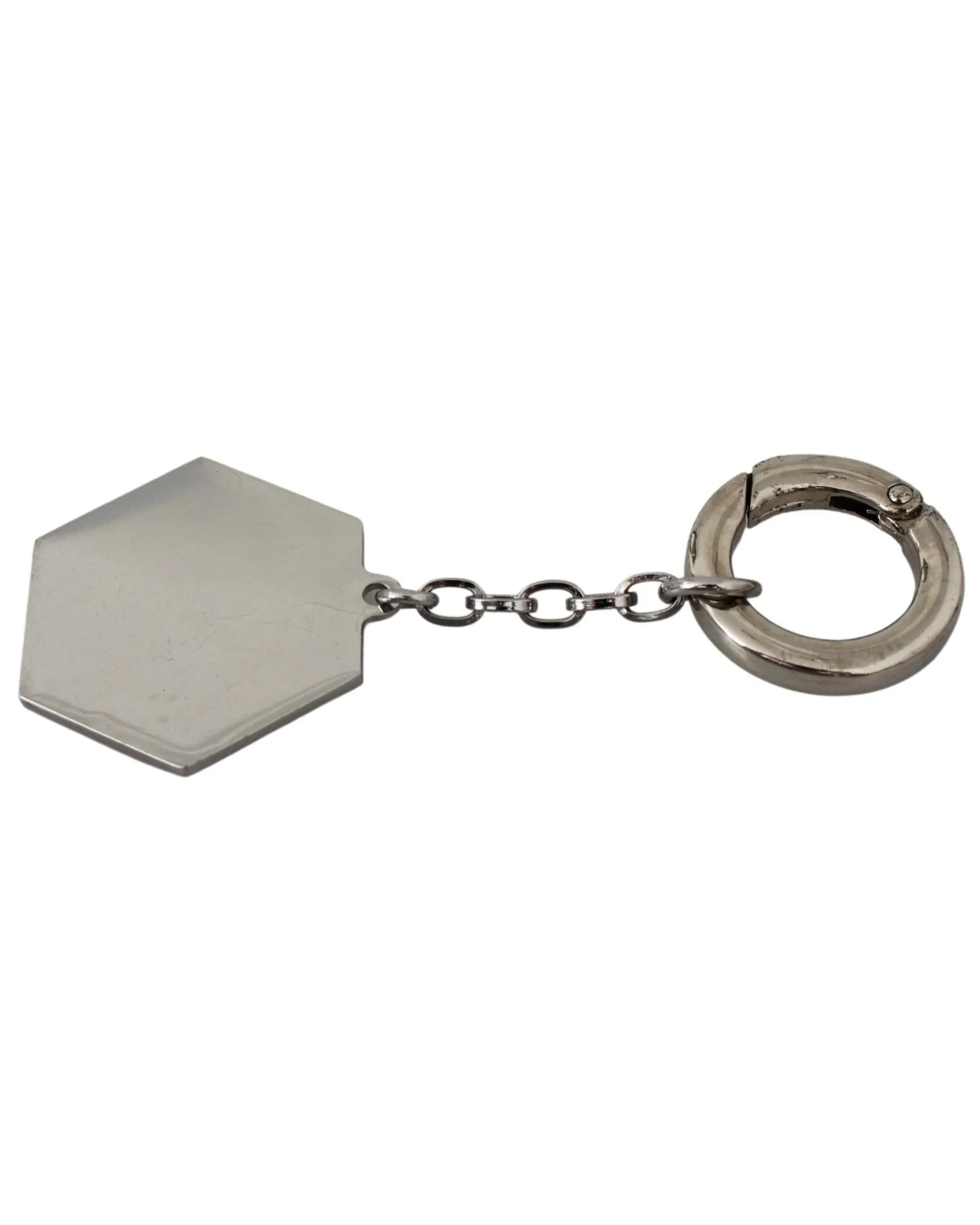 This Keychain by Ferre for men in steel and blue, red & yellow showcases a couture-inspired aesthetic, meticulously highlighting the and with a finish.
