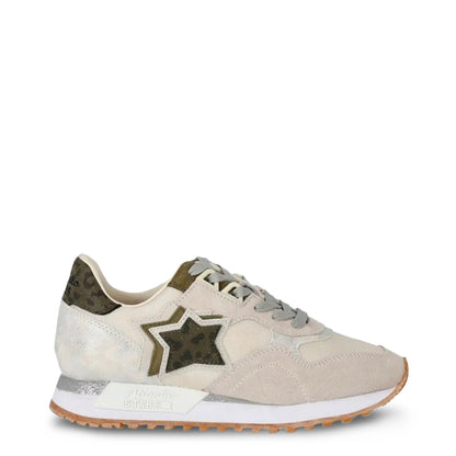 Athletic Sneakers by Atlantic Stars for women in suede leather brown presents a sleek silhouette, perfectly capturing the athletic style essence of Women's Athletic Suede Leather Sneakers with its sleek design and premium finish.