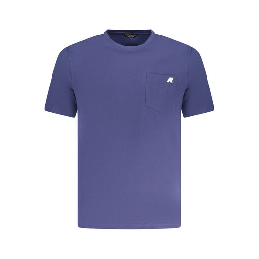 T-Shirt by K-WAY for men in cotton blue showcases a dramatic silhouette, elegantly detailed with a dramatic crew neckline and short-sleeve for a truly dramatic finish.