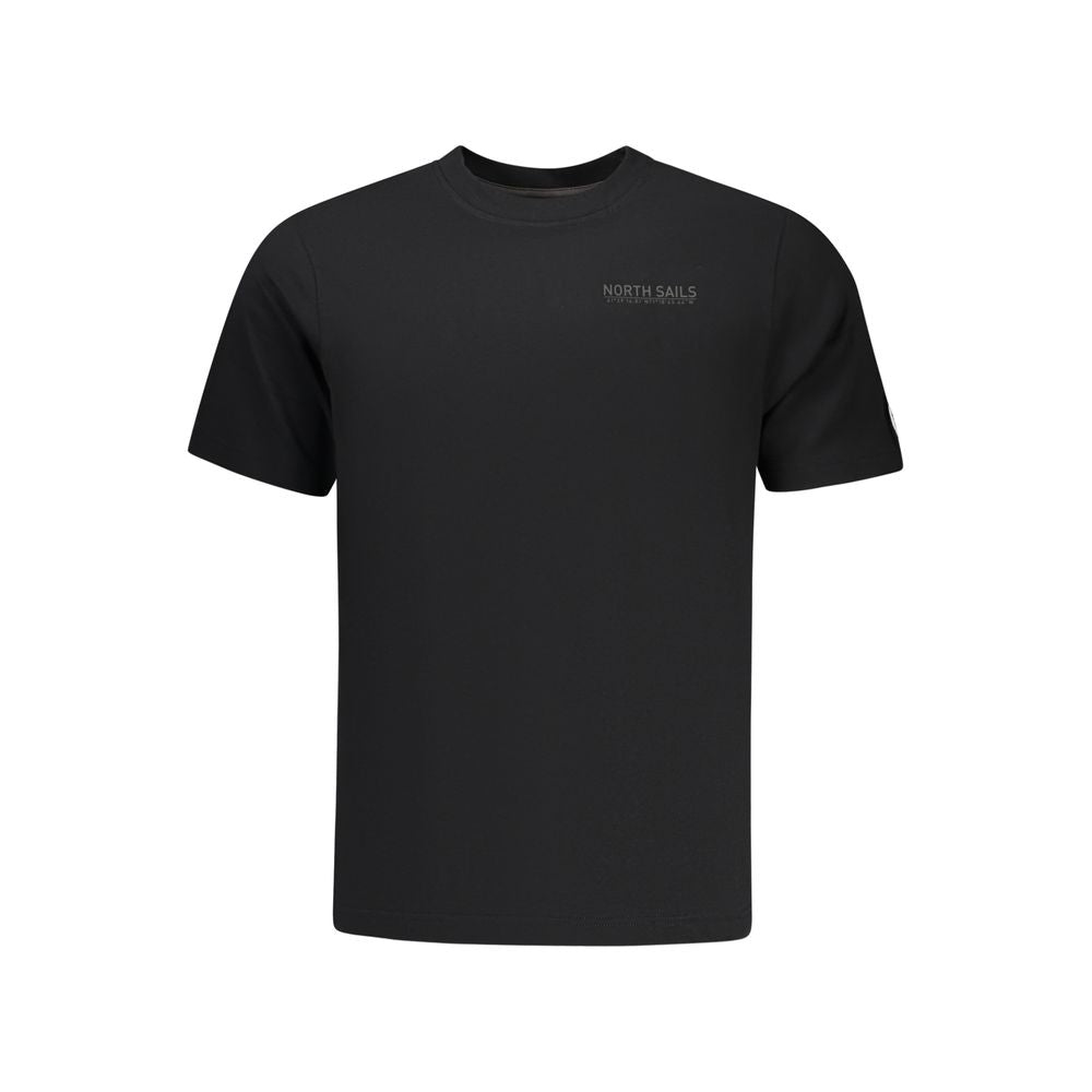 T-Shirt by North Sails for men in cotton black & print showcases a chic silhouette, artfully detailed with a chic crew neckline and for a chic finish.